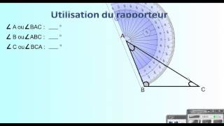 Lutilisation du rapporteur dangle [upl. by Ishmael]