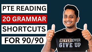 PTE Reading  20 Grammar Shortcuts for 9090  Fill in the Blanks Tips and Tricks  Skills PTE [upl. by Tompkins]