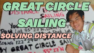 GREAT CIRCLE SAILINGSOLVING DISTANCE [upl. by Hoenack323]