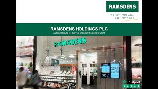 RAMSDENS HOLDINGS PLC  Audited Results for the year ended 30 September 2023 [upl. by Ahsya405]