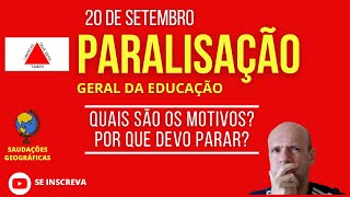 POR QUE DEVO ADERIR A PARALISAÇÃO DA EDUCAÇÃO PÚBLICA DO DIA 20 DE SETEMBRO DE 2023 EM MG [upl. by Irtimd]