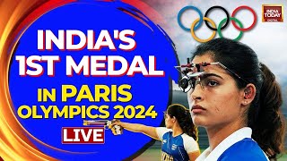 Paris Olympics Day 2 LIVE Indias Manu Bhaker Wins Bronze Medal In 10m Air Pistol Final  LIVE [upl. by Nnadroj375]