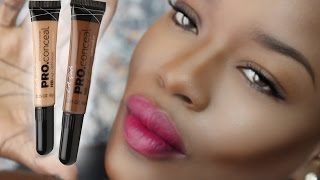 How to Highlight and Contour DARK SKIN w LA Girl Concealer [upl. by Hairahcaz]