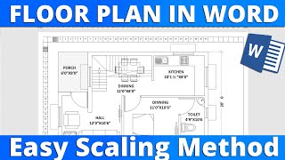 Floor Plan in Microsoft Word using Easy Measurement and Scaling Technique [upl. by Munafo]