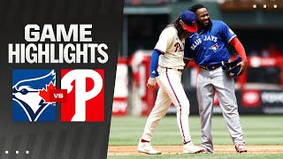 Blue Jays vs Phillies Game Highlights 5824  MLB Highlights [upl. by Anilorac560]