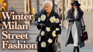 Winter Milan Street Fashion What Are People Wearing in December 2024 [upl. by Sivahc]