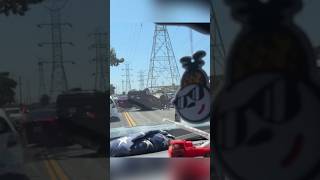 Overturned Vehicle in South Gate California [upl. by Sillig]