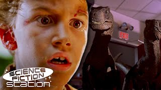 Raptors In The Kitchen  Jurassic Park 1993  Science Fiction Station [upl. by Anuahsal992]