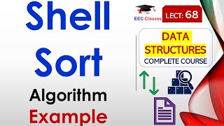 L68 Shell Sort Algorithm  Example  Data Structures Lectures in Hindi [upl. by Atilrac]