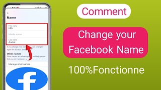 Comment changer votre nom sur Facebook mise à jour 2024  comment changer le nom de Facebook [upl. by Hassin]