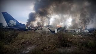 Aeroméxico plane crash Passengers describe explosion [upl. by Aridnere]