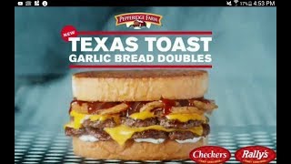 CHECKERSRALLYS NEW GARLIC TEXAS TOAST BBQ BACON BURGER [upl. by Bamby]