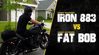 Her Iron 883 vs My Fat Bob Which One Sounds Better [upl. by Marjie934]