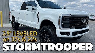 2024 Ford F250 Platinum 25” Leveled on 37sSTORMTROOPER Covert [upl. by Chaddie]