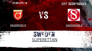 Degerfors IF VS Sandvikens IF SWEDEN Superettan LIVESCORE [upl. by Halfon875]