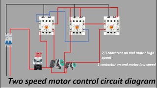 3 phase Two2 speed motor control circuit and wiring diagram [upl. by Ennovyhs364]