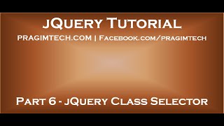 jQuery class selector [upl. by Ayahsey]