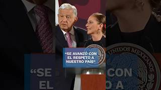 Celebra López Obrador que Harris y Trump hayan respetado a México en debate presidencial shorts [upl. by Ardnikal93]