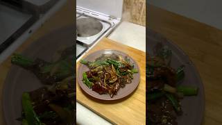 Mongolian beef 😳 food cooking mongolianbeef [upl. by Chobot]