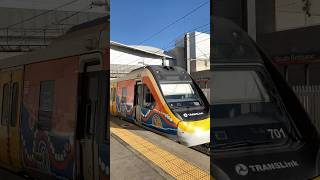 Queensland Rail NGR 700 Series  Departing South Brisbane Station Cleveland Line shorts [upl. by Cristy684]