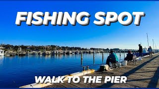 FISHING SPOT PORTARLINGTON HARBOUR VICTORIA AUSTRALIA  WALKING AROUND THE PORTARLINGTON PIER [upl. by Adlesirhc507]