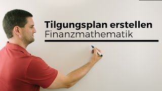 Tilgungsplan erstellen bei gleicher Annuität Bausparen Darlehen Finanzmathematik [upl. by Orual283]