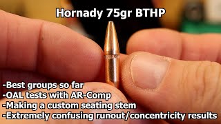 223 Rem  75gr Hornady BTHP with ARComp [upl. by Zetnwahs65]