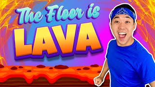 🌋 FLOOR IS LAVA Funny Kids Workout  Brain Break  GoNoodle Inspired [upl. by Ajan499]