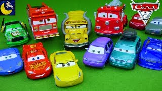 Lots of Disney Cars 3 Diecast Cars Deluxe Miss Fritter Tiny Lugsworth 2017 Lightning McQueen Toys [upl. by Noleta270]