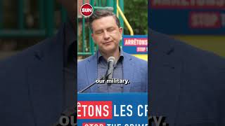 Poilievre says hell replace woke culture with warrior one for military and reequip the troops [upl. by Nahtanod]