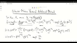 Estimador Máximo Verosímil distribución Normal [upl. by Aleakim]
