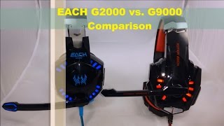 EACH G2000 vs G9000 Gaming Headset [upl. by Meier]