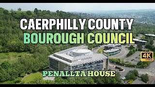 Stunning Aerial View of Caerphilly County Borough Council’s Penallta House [upl. by Novak]