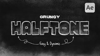 How To Make A Grungy Halftone Title Animation In After Effects  Tutorial [upl. by Ycart]