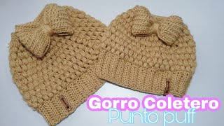 Gorro 🎀 COLETERO 🎀 CROCHET [upl. by Htehpaj]