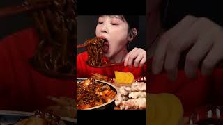 Tangsuyuk with Jjajangmyeon Mukbang Asmr shorts [upl. by Mcgrath719]