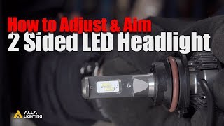 How to Align  Aim  Adjust LED Headlights  Dual HighLow Beam Bulb [upl. by Erhard]