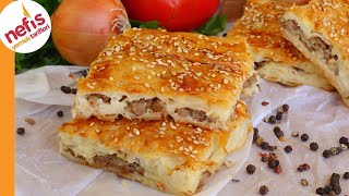 HAZIR YUFKA İLE KIYMALI BÖREK  NASIL YAPILIR [upl. by Viquelia]