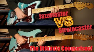 Jazzmaster VS Stratocaster  Which is better  Tone and Design Comparison [upl. by Eirb]