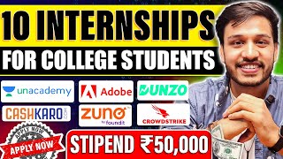 10 OffCampus Internships for College Students  Stipend  Hiring 2023  2024 2025 2026 Batches [upl. by Asilej]