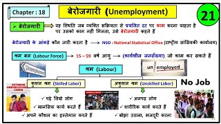 21 बेरोज़गारी  Unemployment  बेरोजगारी के प्रकार  Types of Unemployment  economy by Mahan Sir [upl. by Plotkin]