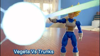 Trunks vs Vegeta fight 15like pt 2 thanks foryou dragonball [upl. by Nrevel]