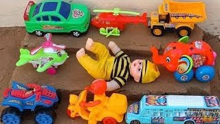 Gadi wala cartoon  toy helicopter video tractor jcb dumper truck  train toy set airplane cartoon [upl. by Annoid]