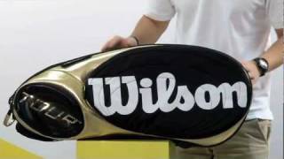 TennisPointde  Wilson Tour 15er Racket Bag [upl. by Retsae393]