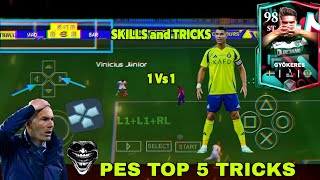 MY BEST TOP 5 SKILLS amp TRICKS IN PES PPSSPP [upl. by Brandyn]