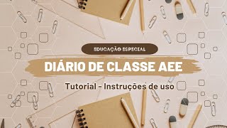 DIÁRIO DE CLASSE PROFESSOR EDUCAÇÃO ESPECIAL  2025  TUTORIAL EM VÍDEO [upl. by Ennovad]