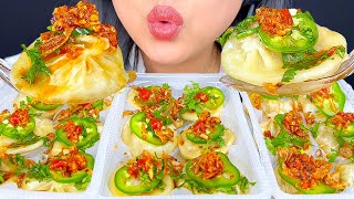 EATING SOUP DUMPLINGS with CHILI ONION CRUNCH FRIED SHALLOTS amp JALAPEÑOS ASMR [upl. by Lindi]