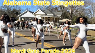 Alabama State Stingettes Mobile Mardi Gras 2024 [upl. by Tebasile]