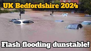 Flooding After Heavy Rain In Dunstable Today  Bedfordshire Flood Alert 2024 [upl. by Jp]