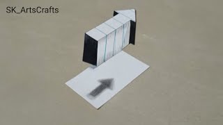 3d drawing arrow on paper  SKArtsCrafts [upl. by Im586]